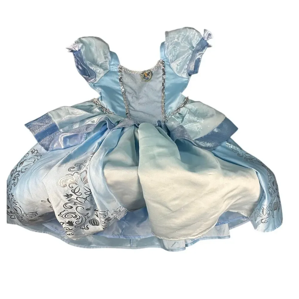 Disney Princess Cinderella Costume Gown Foil Carriage Sparkle Glitz